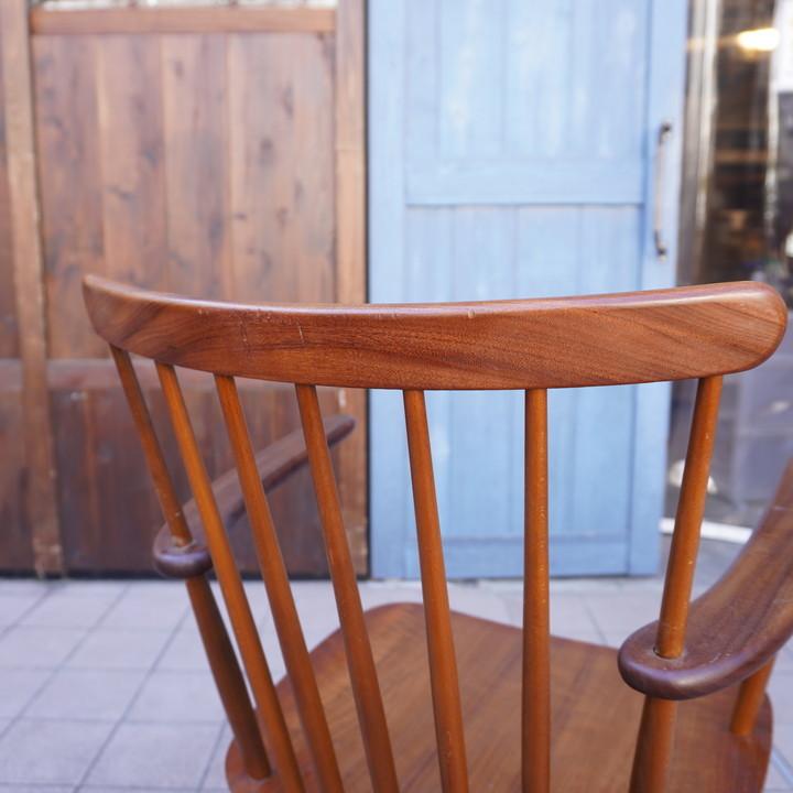 デンマーク チーク材 ロッキングチェア 北欧家具 ヴィンテージ 木製  
