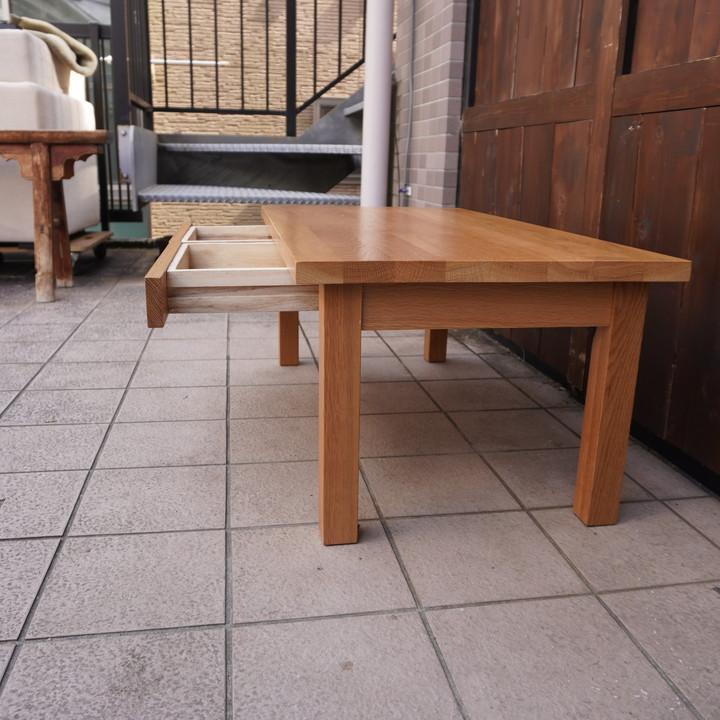 無印良品 MUJI オーク材 引出し付 ローテーブル リビング 無印良品 MUJI オーク材 引出し付 ローテーブル リビング