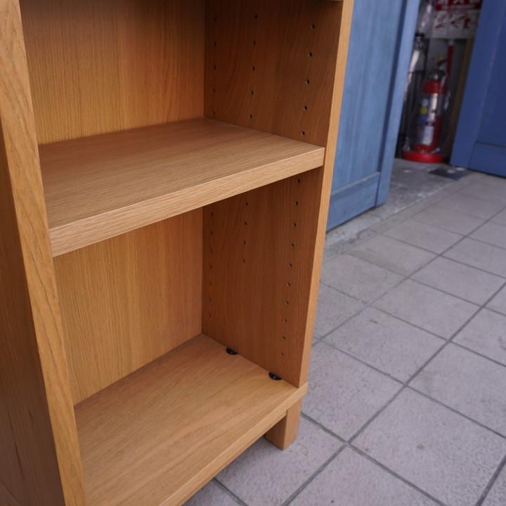 無印良品 MUJI オーク材 薄型ラック 本棚 木製収納 ブックシェルフ