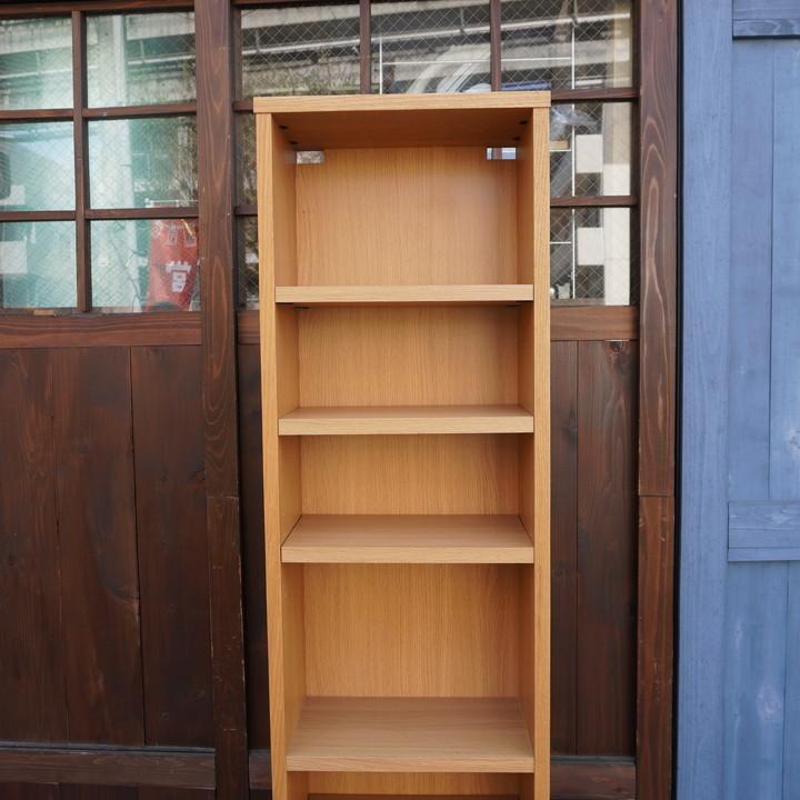 無印良品 MUJI オーク材 薄型ラック 本棚 木製収納 ブックシェルフ 