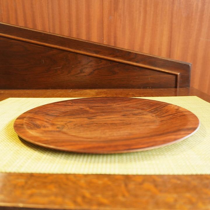 デンマーク製 ローズウッド材 ウッドプレート ディナープレート