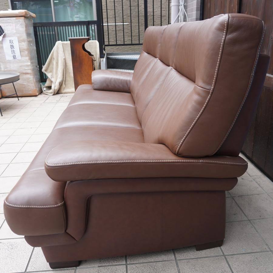 karimoku カリモク家具 ZT86 本革 3人掛けソファ 3Pソファ レザー  