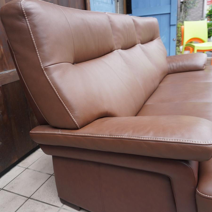 karimoku カリモク家具 ZT86 本革 3人掛けソファ 3Pソファ レザー  