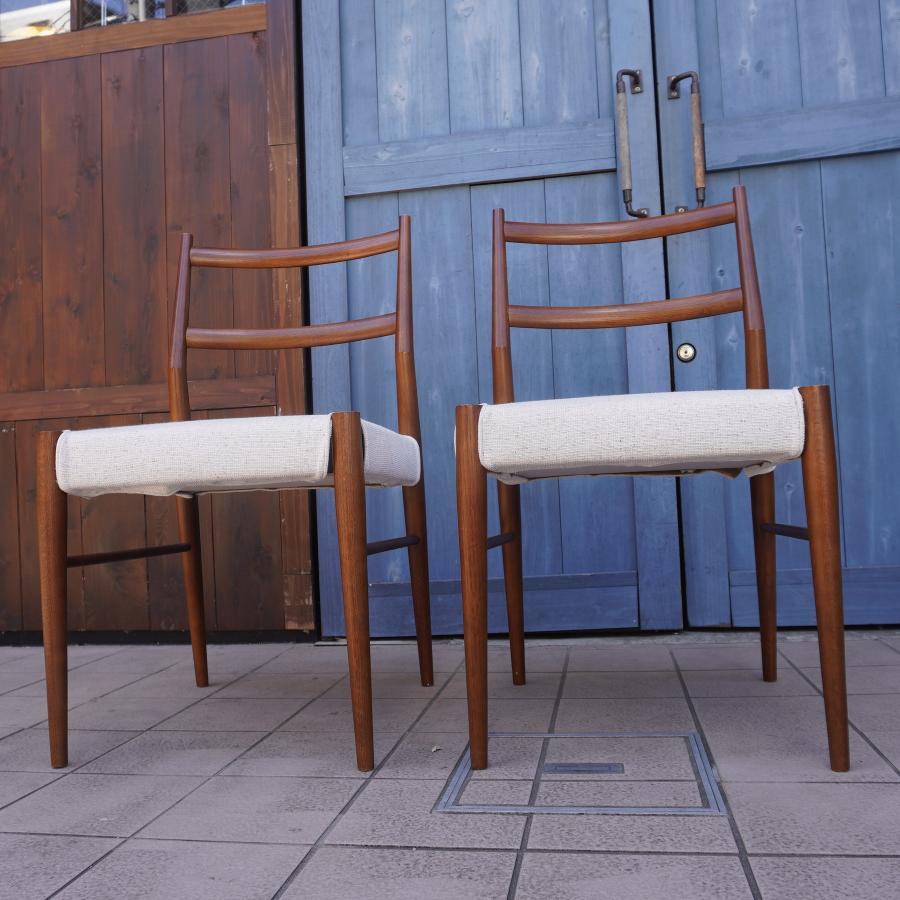 展示品nissin/日進木工 ダイニングチェア 2脚セット　ACTUS/アクタス ダイニングチェア 日進木工 nissin オーク材(2) 無垢材 ナラ材