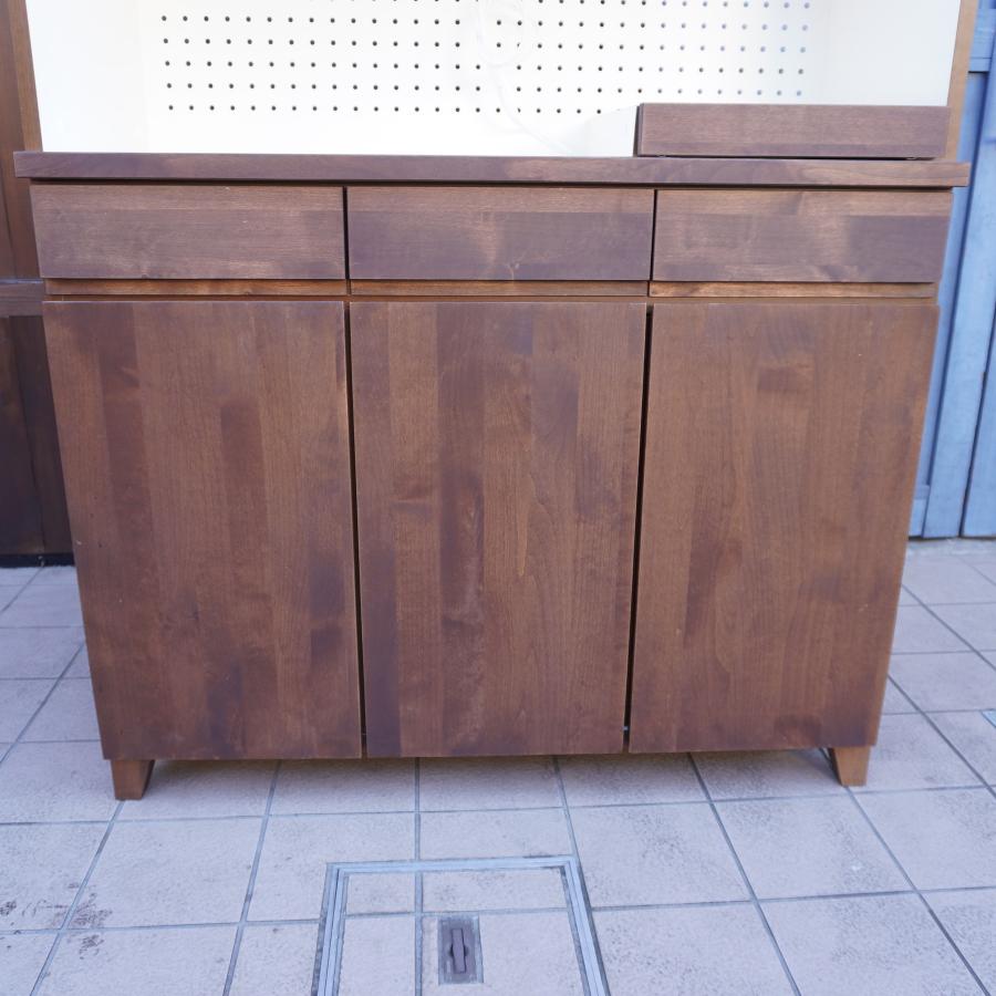 今村家具工芸 エレン アルダー材 キッチンボード 食器棚 レンジボード 