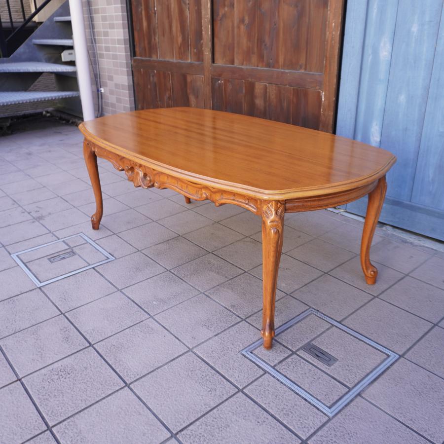 イタリア アンティーク調 ローテーブル 猫脚 コーヒーテーブル