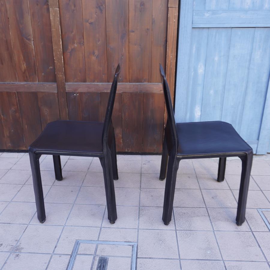 Cassina カッシーナ 412 CAB キャブ アームレスチェア 2脚セット  