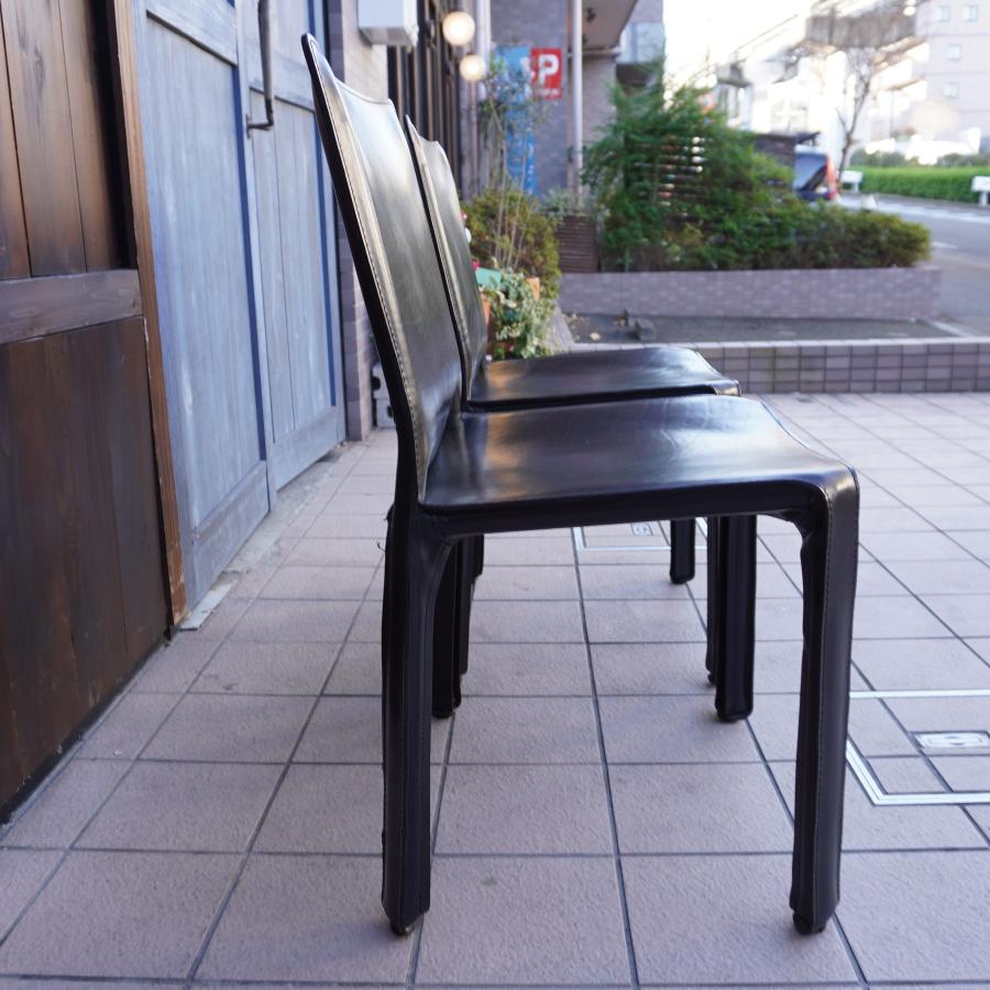 Cassina カッシーナ 412 CAB キャブ アームレスチェア 2脚セット  