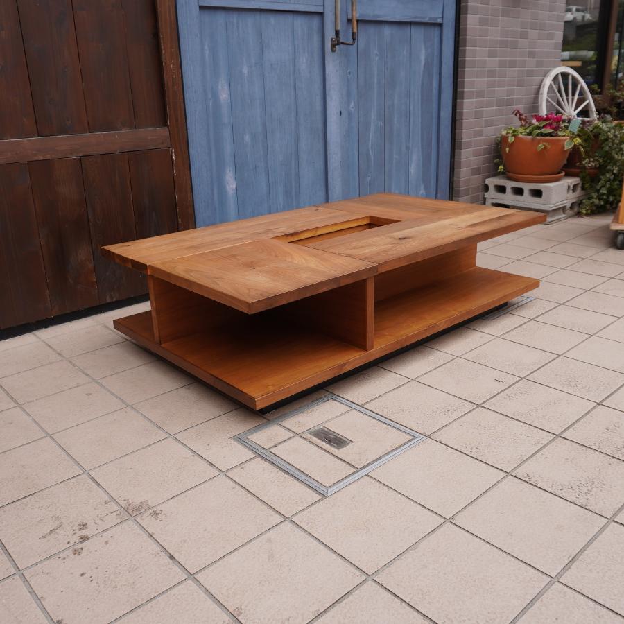 SUNKOH】ウォールナット無垢サンコーセンターテーブルローテーブル