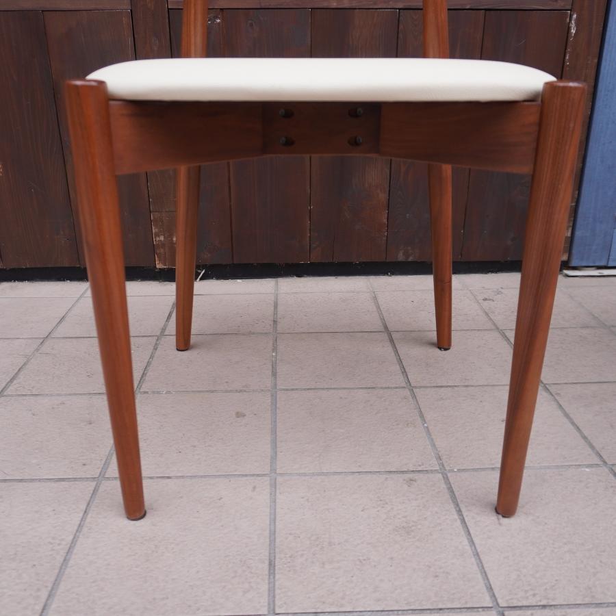 秋田木工 ナラ材/ウォールナット材ダイニングチェア「No.0808」2脚セット