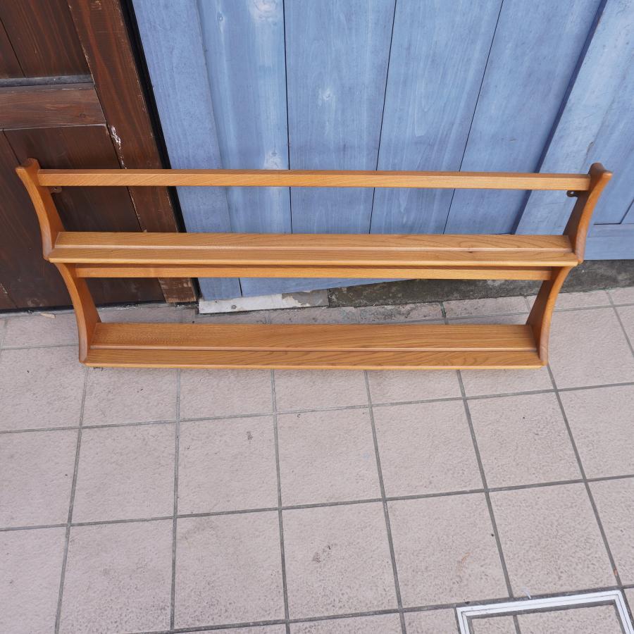 アーコール エルム材 ウォールシェルフ 壁掛けラック 飾り棚 北欧スタイル 英国 ercol アーコール エルム材 ウォールシェルフ 壁掛けラック 飾り棚