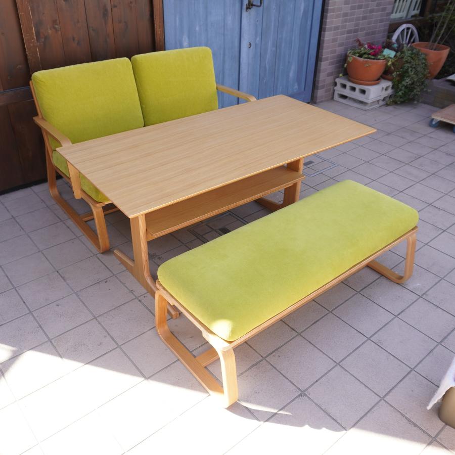 無印良品(MUJI)の人気のリビングでもダイニングでもつかえるベンチ 2人