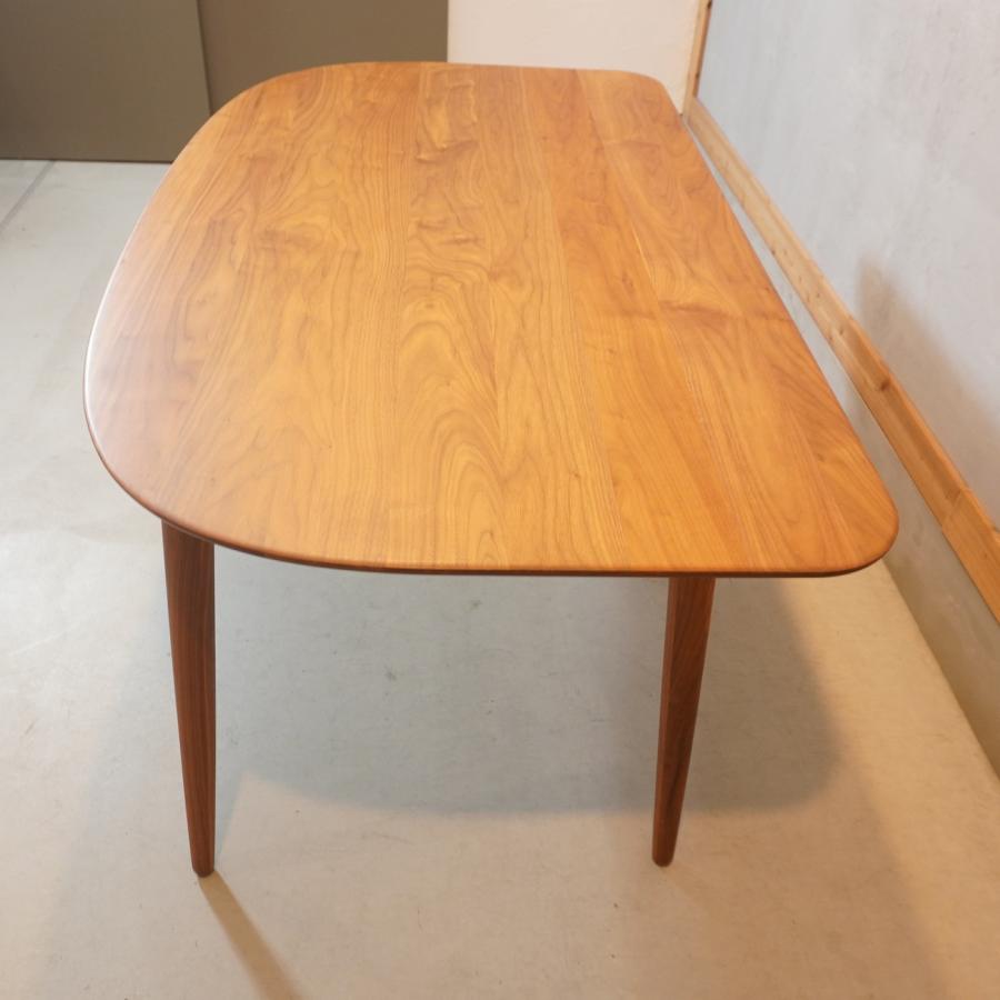 karimoku カリモク ウォールナット材 ダイニングテーブル 半円形 片R  