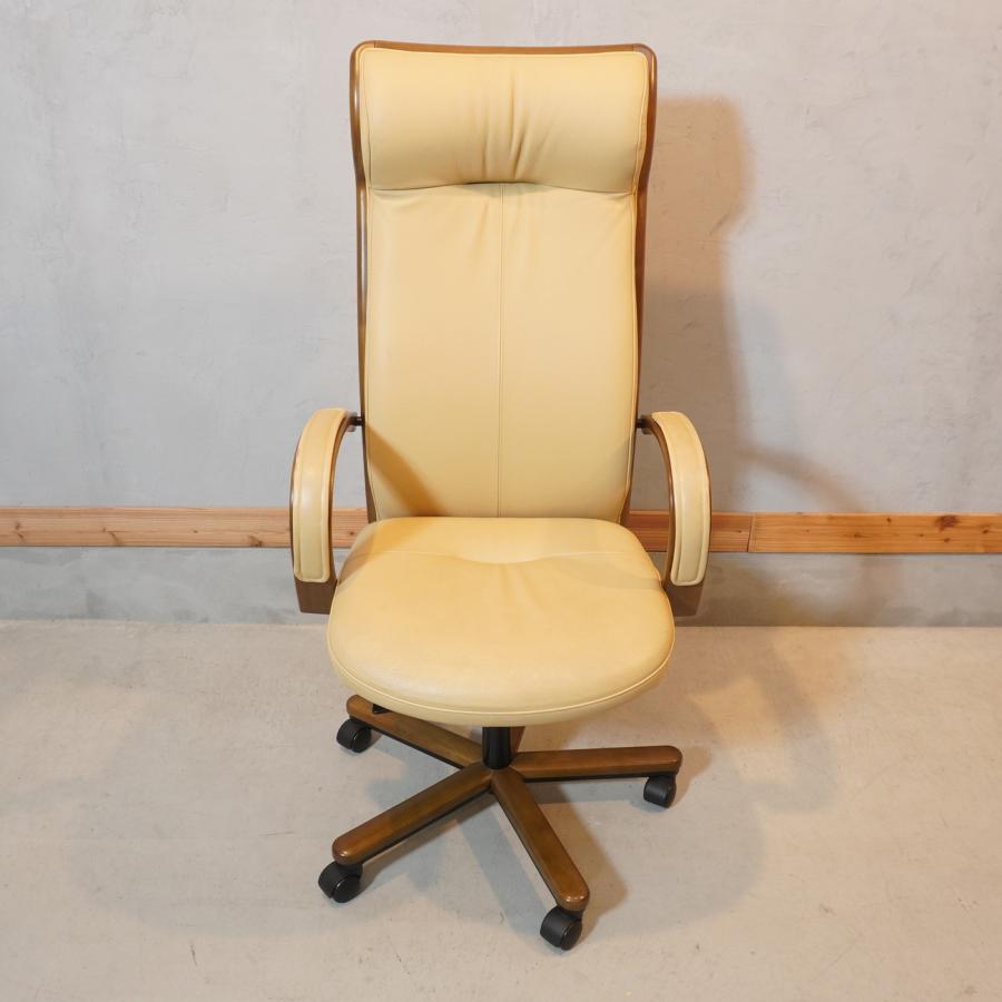 karimoku カリモク XT5750 本革 デスクチェア 高さ調整 シンプル 学習  