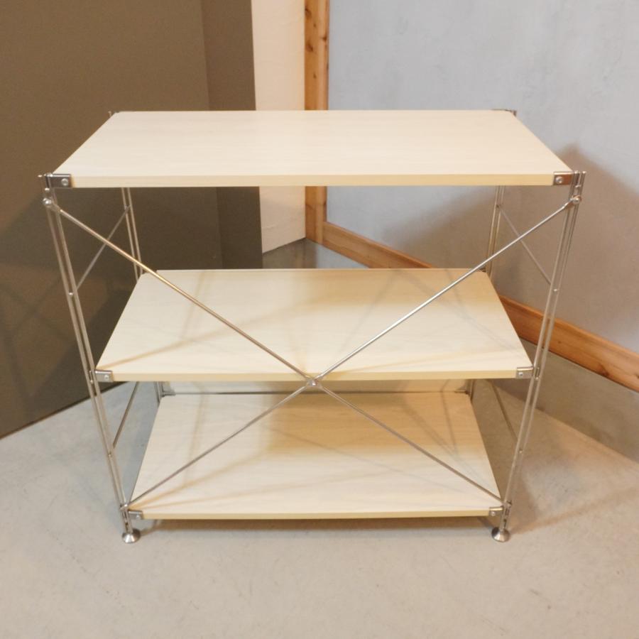 無印良品 MUJI 木製棚 ステンレス 3段 ユニットシェルフ 無印良品 MUJI 木製棚 ステンレス 3段 ユニットシェルフ