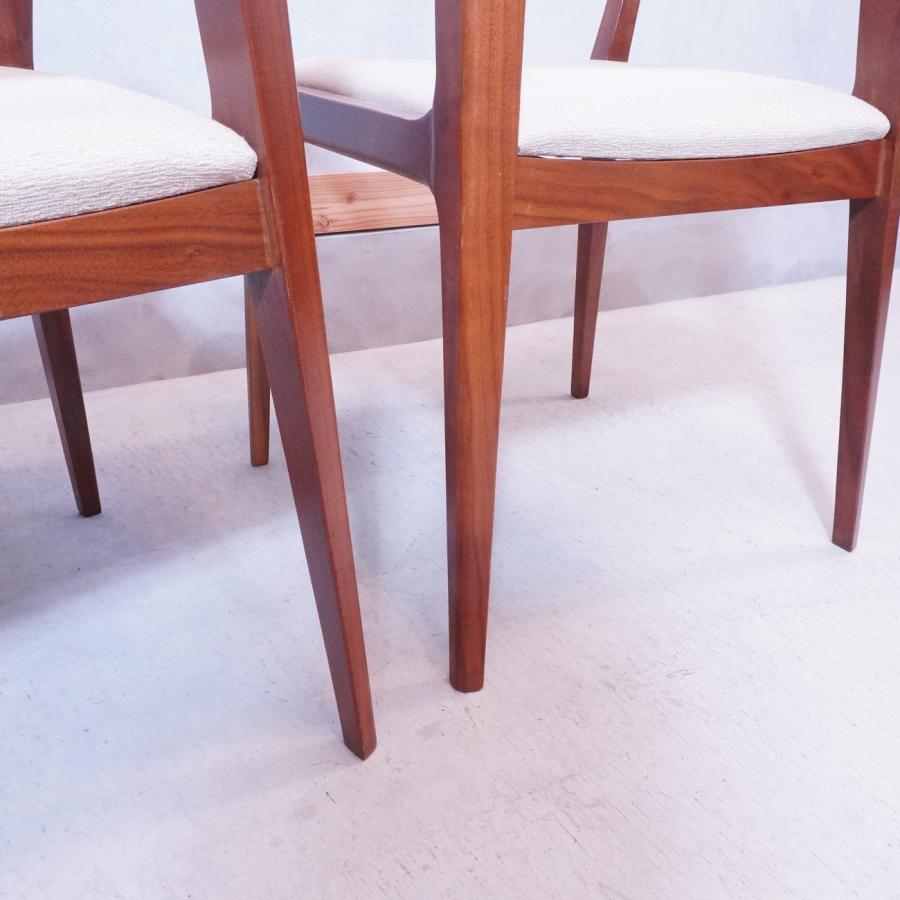 IDC大塚家具 ウォールナット材 ダイニングチェア 2脚 アームチェアー