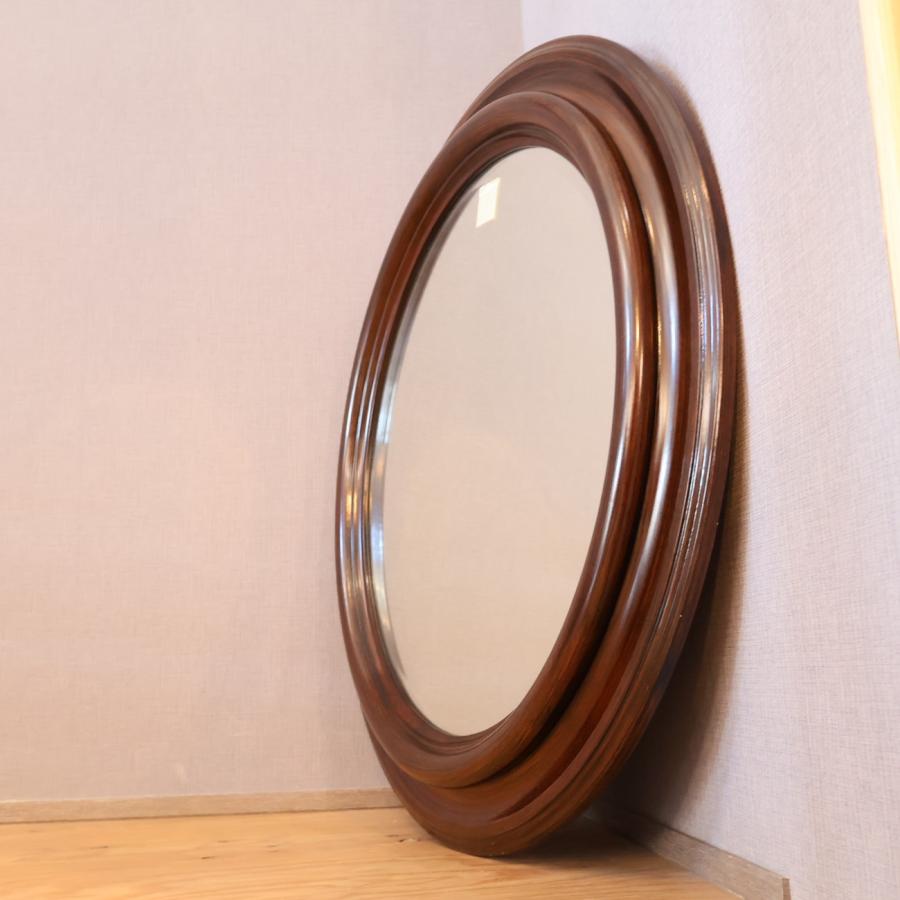 イギリス製 ラウンドミラー 壁掛け鏡 ウォールミラー 円形 シンプル ウッドフレーム 北欧スタイル  アンティーク調 和モダン EC213｜kokoelma｜02