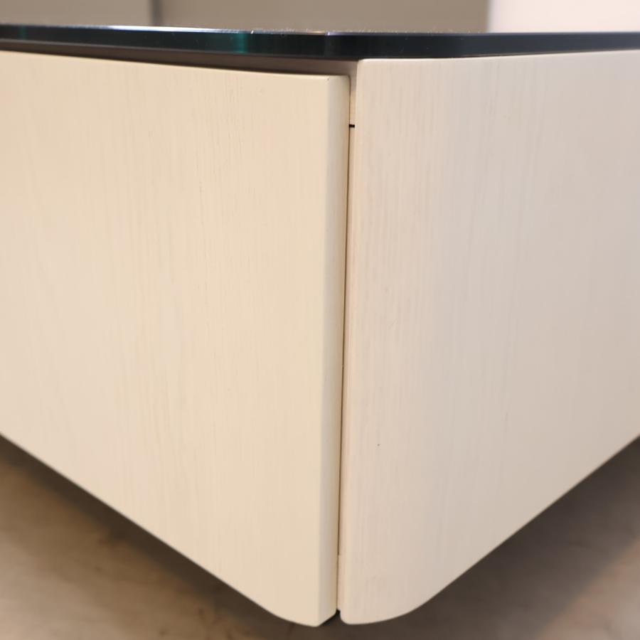 Meuble モーブル オークホワイト ガラス 木製 リビングテーブル Meuble モーブル オークホワイト ガラス 木製 リビングテーブル