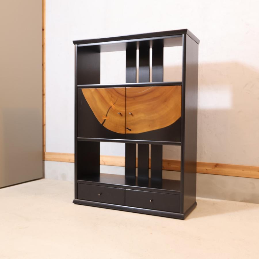 松岡漆工 NOBUYA MATSUOKA 飾り棚 大楠 茶箪笥 キャビネット 和家具