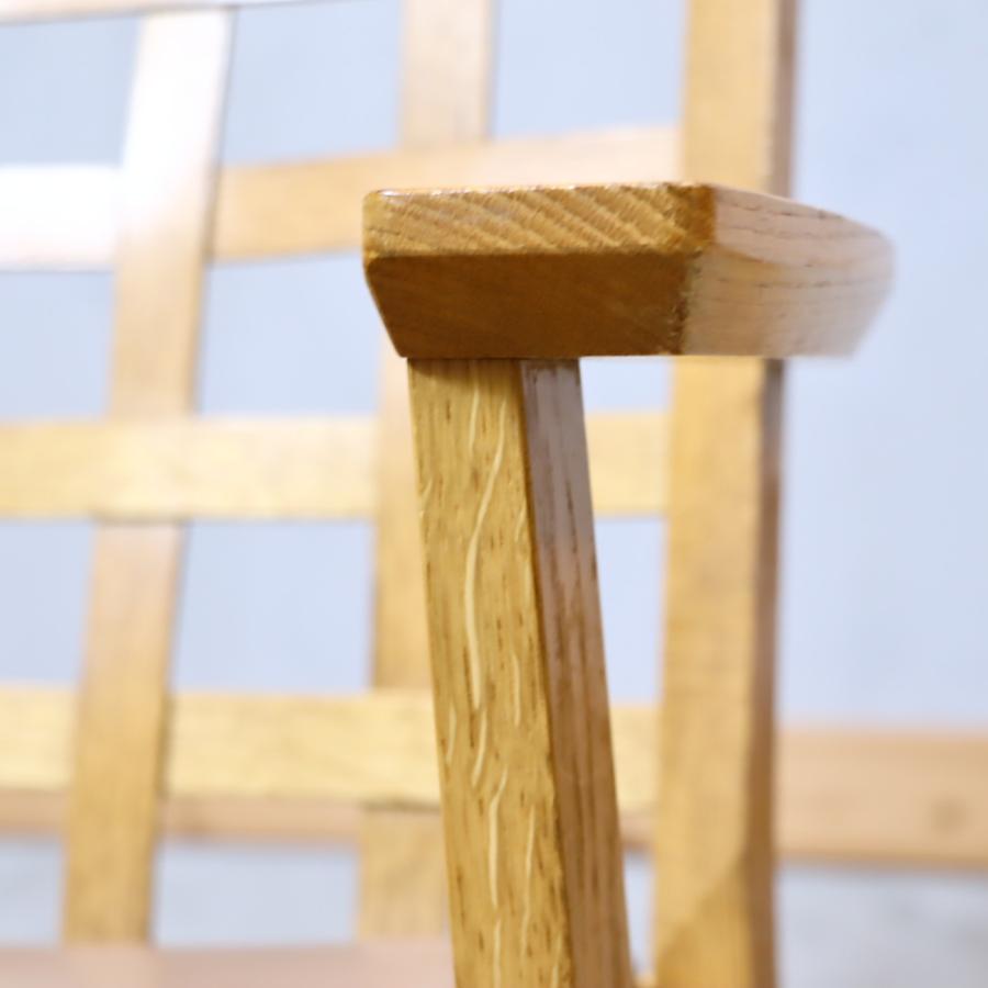 北欧スタイル ダイニングチェア オーク無垢材 木製椅子 アームチェア 格子 サイドチェア シンプル ナチュラル カフェ風 和モダン ED538｜kokoelma｜18