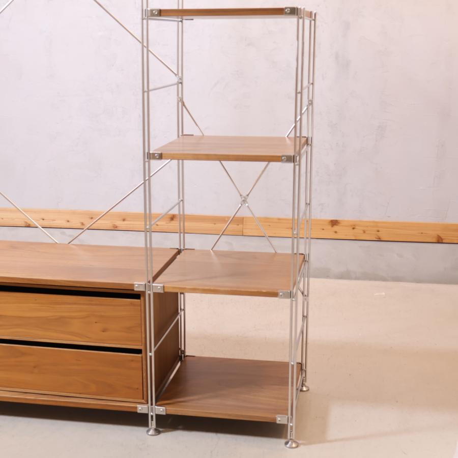 無印良品 MUJI ステンレス ウォールナット材 ユニットシェルフ 無印良品 MUJI ステンレス ウォールナット材 ユニットシェルフ
