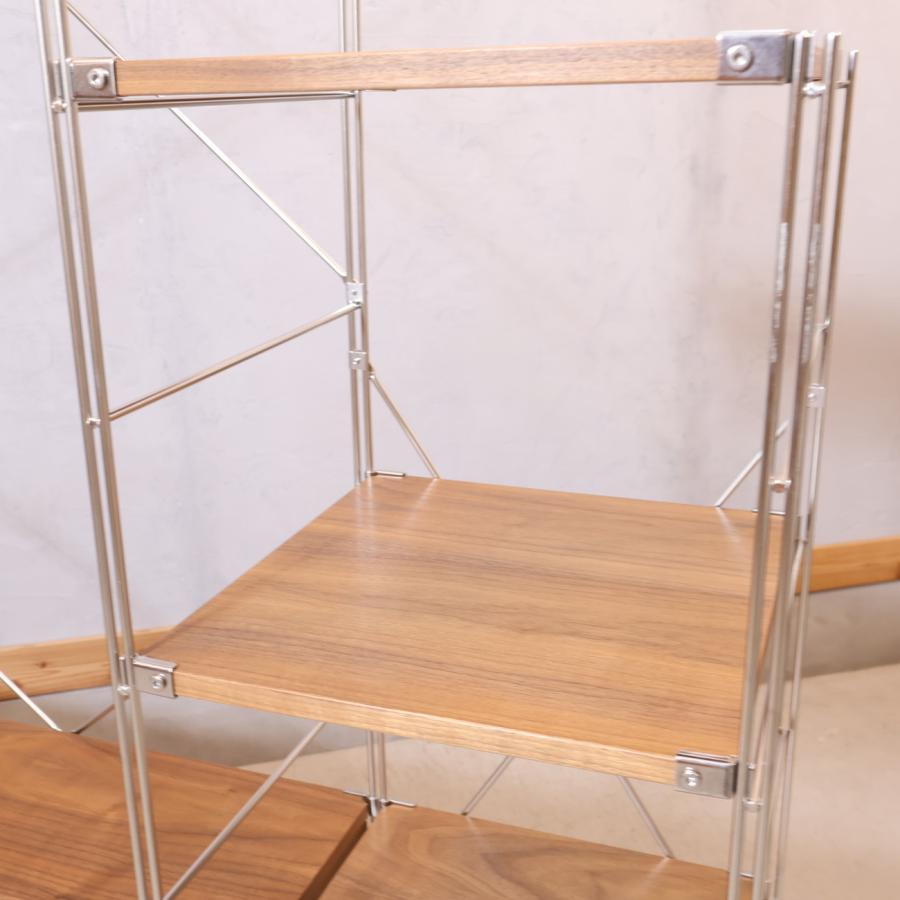 無印良品 MUJI ステンレス ウォールナット材 ユニットシェルフ 無印良品 MUJI ステンレス ウォールナット材 ユニットシェルフ