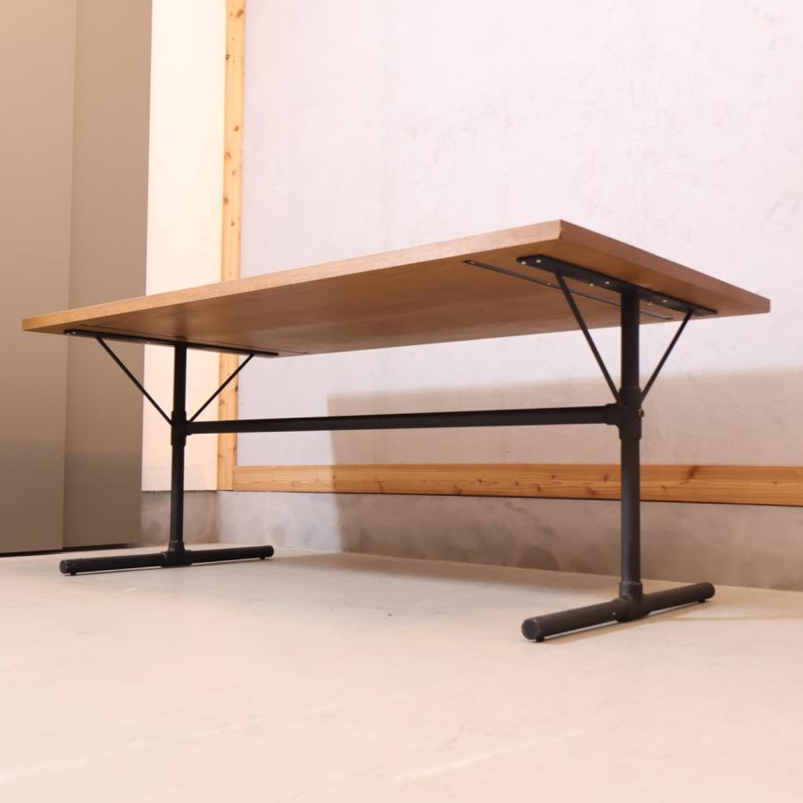 展示品クラッシュゲート無垢材ダイニングテーブルデスク机高級モダン