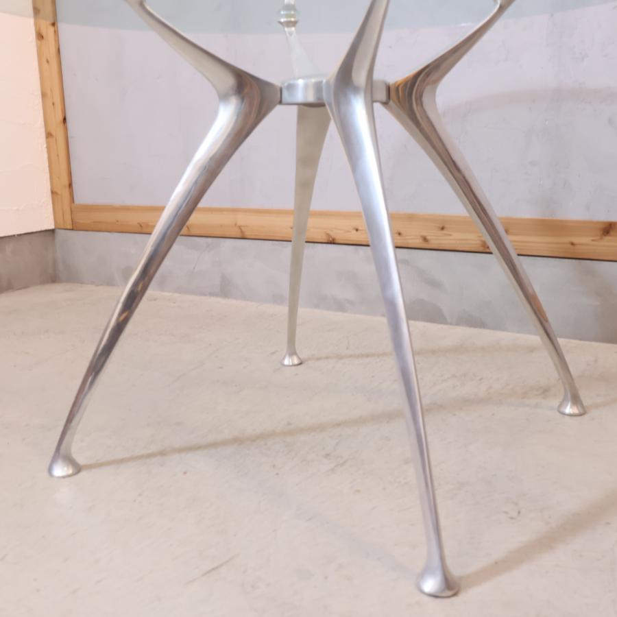 IDC OTSUKA 大塚家具 ガラス ダイニングテーブル ラウンドテーブル