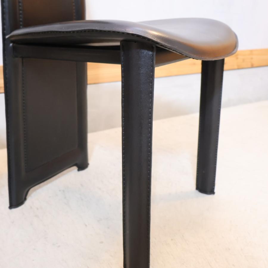IDC OTSUKA 大塚家具 ダイニングチェア 2脚セット 本革 アームレス 