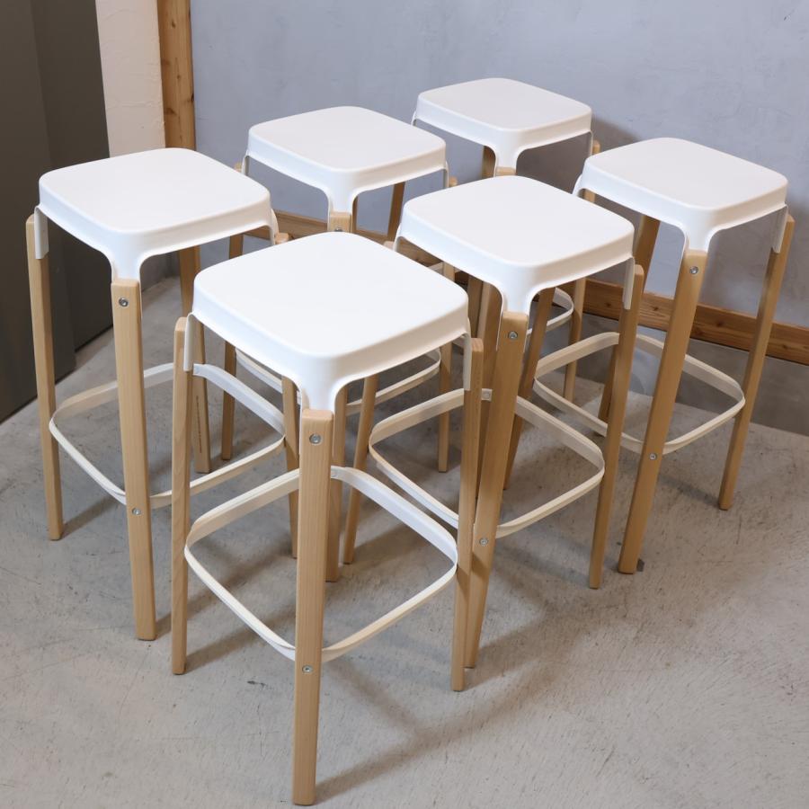 MAGIS マジス STEELWOOD STOOL スチールウッド ハイスツール 2脚 MAGIS マジス STEELWOOD STOOL スチールウッド ハイスツール 2脚