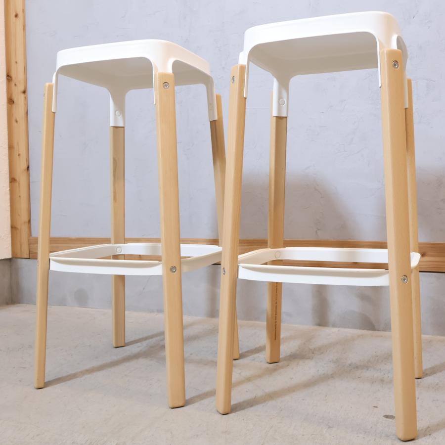 MAGIS マジス STEELWOOD STOOL スチールウッド ハイスツール 2脚 MAGIS マジス STEELWOOD STOOL スチールウッド ハイスツール 2脚