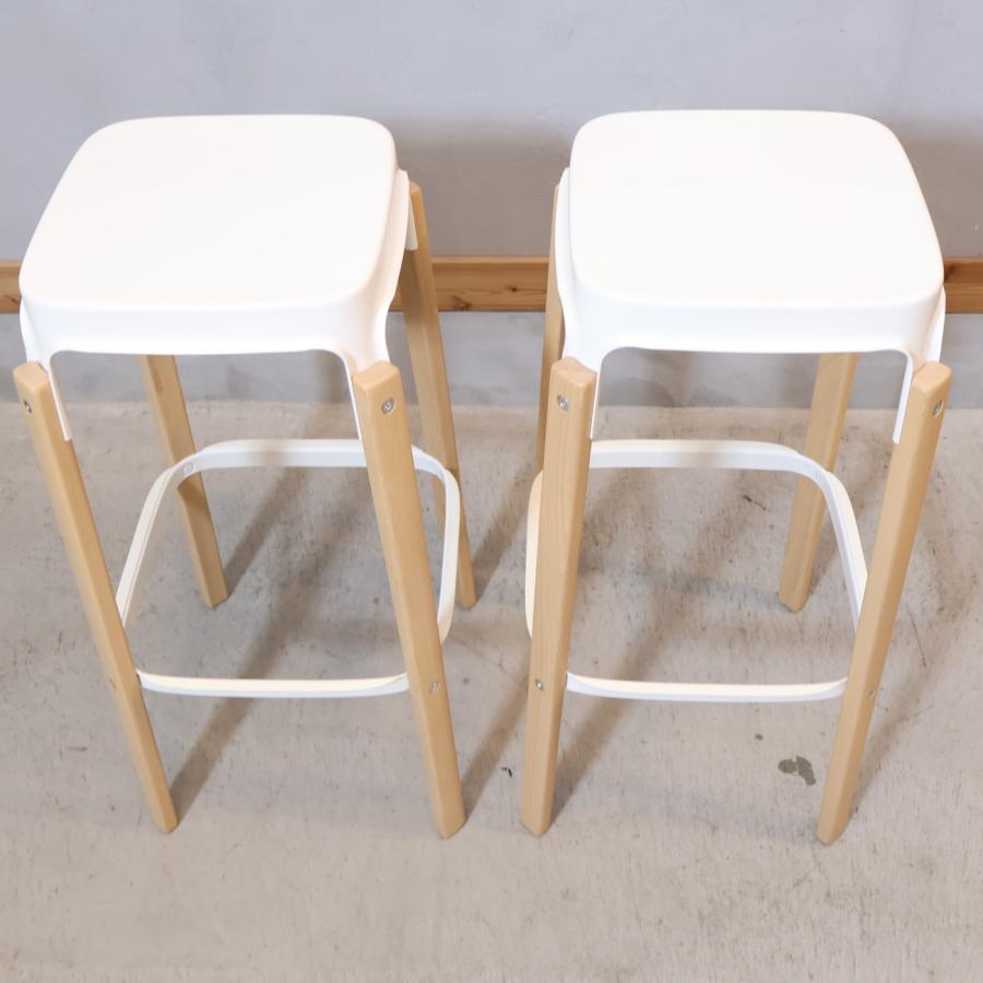 MAGIS マジス STEELWOOD STOOL スチールウッド ハイスツール 2脚 MAGIS マジス STEELWOOD STOOL スチールウッド ハイスツール 2脚