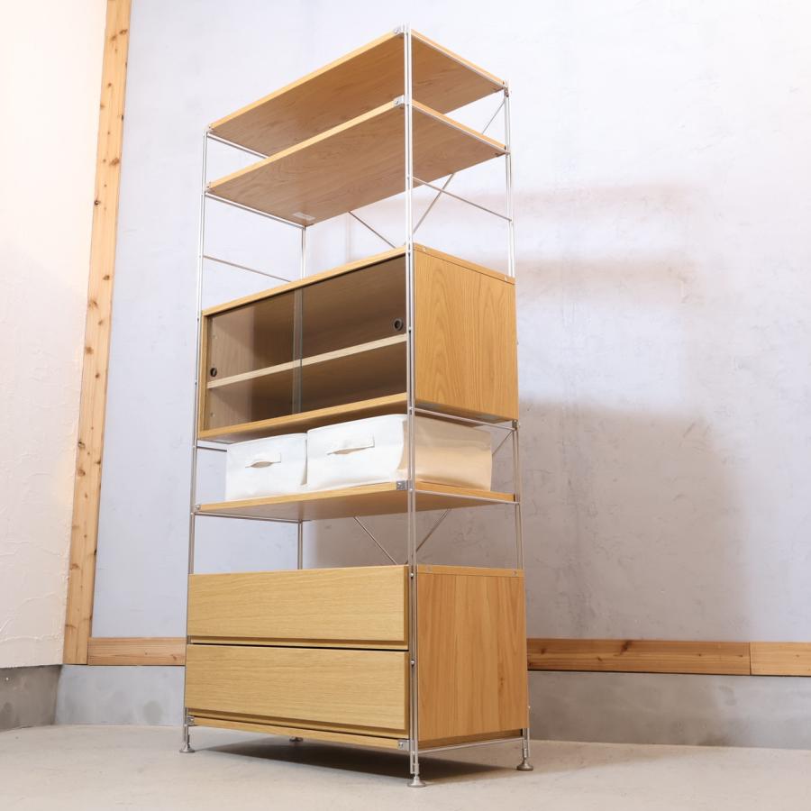 無印良品 MUJI オーク材 ステンレスユニットシェルフ 引出し 無印良品 MUJI オーク材 ステンレスユニットシェルフ 引出し