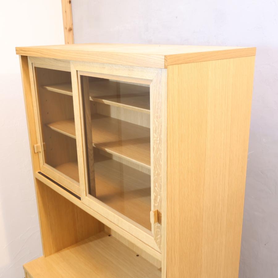 EARLY TIMESα アーリータイムス ETERNO エテルノ オーク材 レンジボード 食器棚 キッチンボード カップボード MUKU工房 旭川家具 EL108の画像