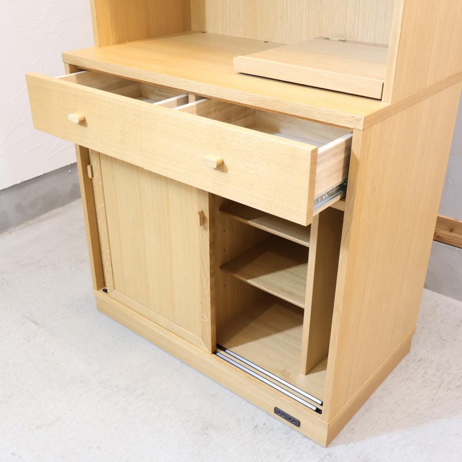 EARLY TIMESα アーリータイムス ETERNO エテルノ オーク材 レンジボード 食器棚 キッチンボード カップボード MUKU工房 旭川家具 EL108の画像