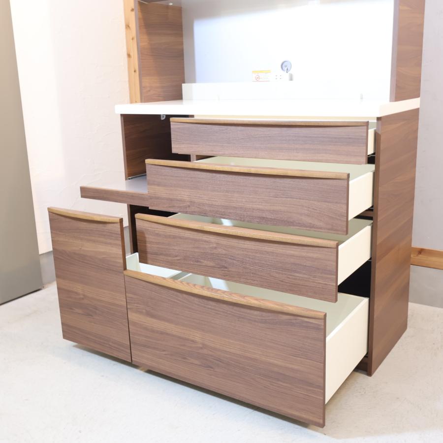 Pamouna パモウナ ウォールナット材 キッチンボード 食器棚