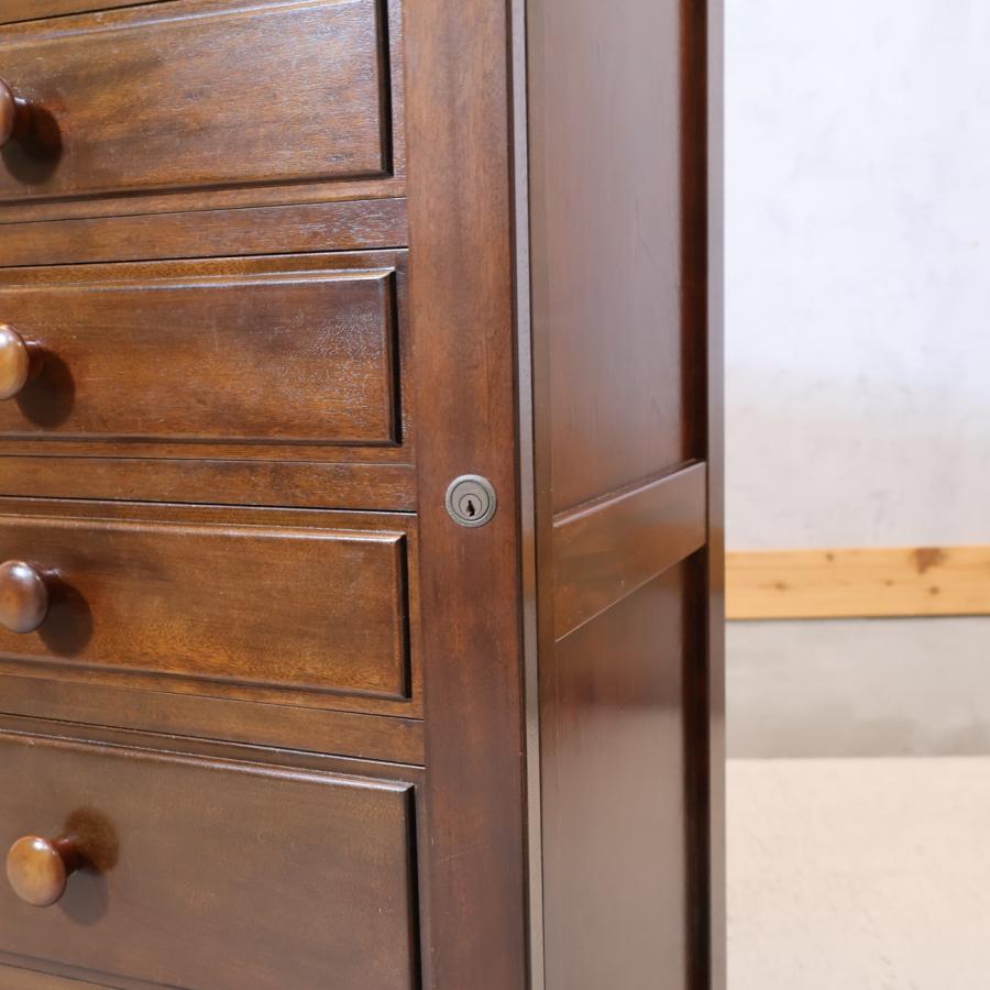 松本民芸家具 ミズメザクラ無垢材 書類整理箪笥B 6段チェスト タンス