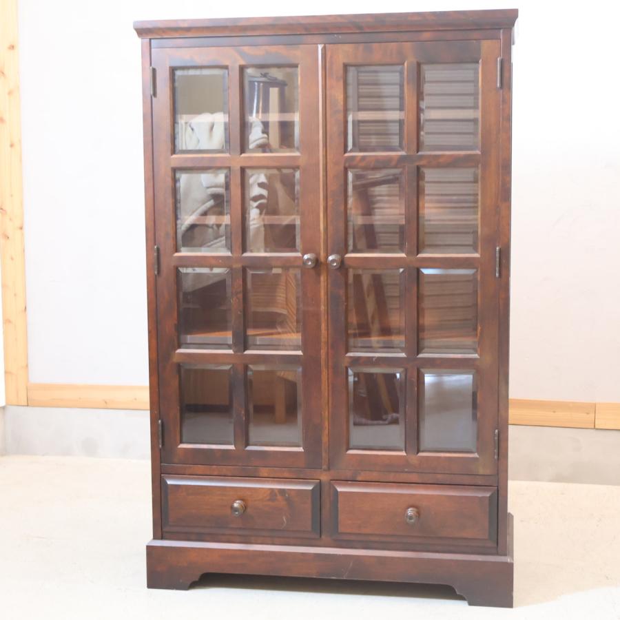 北海道民芸家具　樺　無垢　本棚　本箱　書棚　ブックシェルフ　キャビネット　飾り棚 北海道民芸家具 樺材無垢 本棚 ブックキャビネット 天然木 収納家具