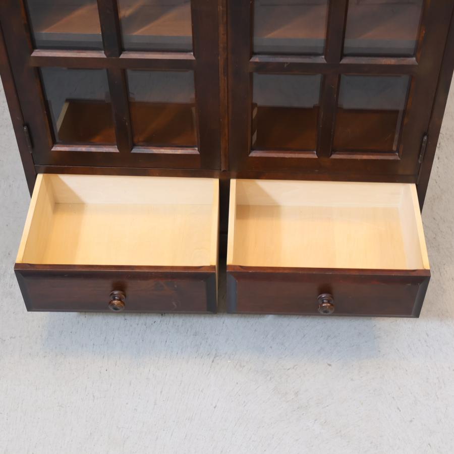 北海道民芸家具 樺材無垢 本棚 ブックキャビネット 天然木 収納家具