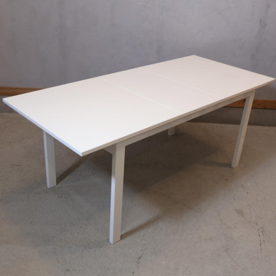 未使用品 伸長式ダイニングテーブル ホワイト 4〜6人用 シンプル 