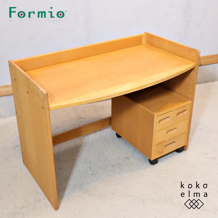Formio フォルミオ　机 Formio フォルミオ 学習机&ワゴン パーソナルデスク ビーチ無垢