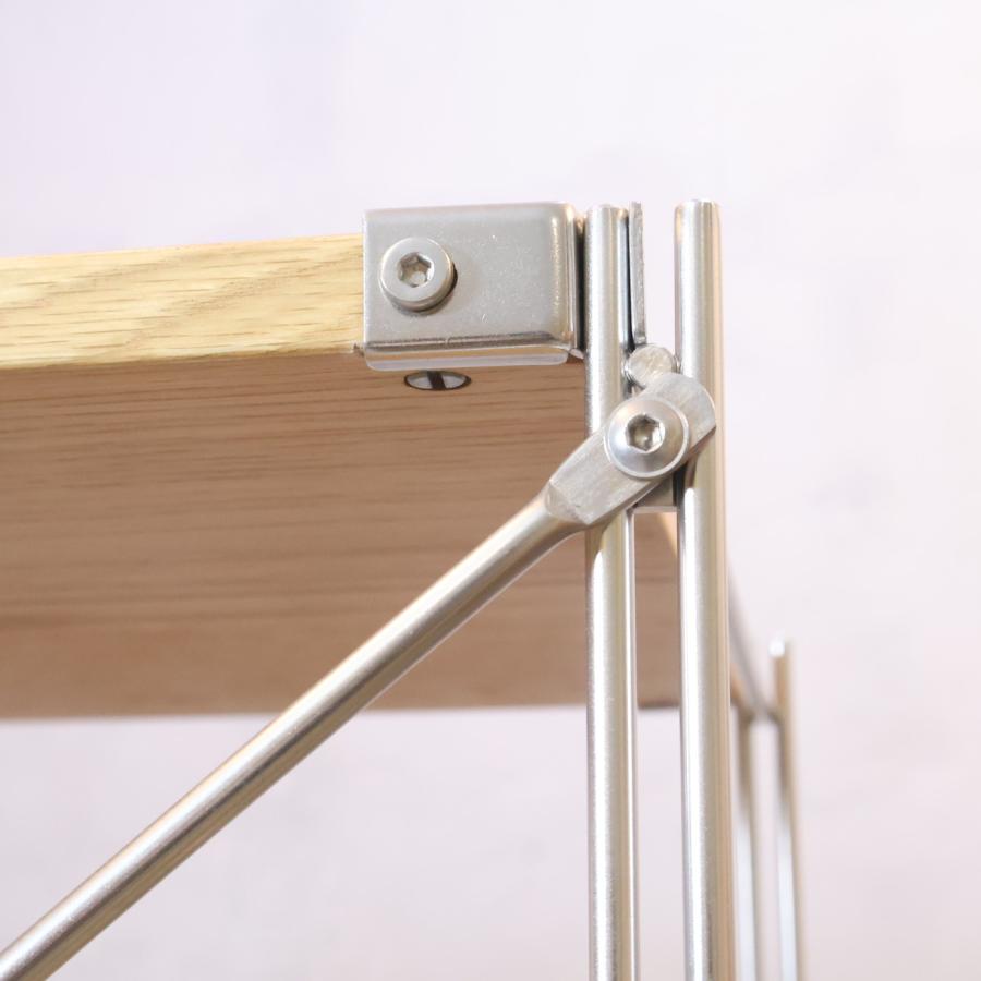 無印良品 MUJI ステンレス オーク材 5段ユニットシェルフ シンプル