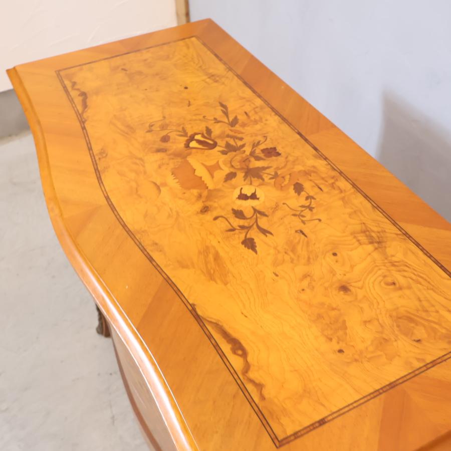 アンティーク調 3段チェスト 象嵌細工 ヨーロピアン 猫脚 コンソールチェスト 3段チェスト 象嵌細工 ヨーロピアンクラシック アンティーク調 猫脚