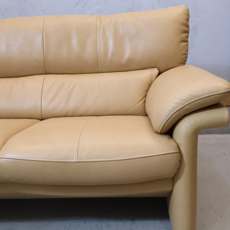 karimoku カリモク家具 ZU3403 本革 3人掛けソファ 3シーターソファー