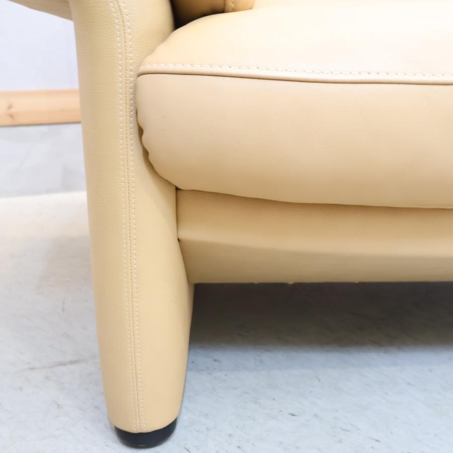 karimoku カリモク家具 ZU3403 本革 3人掛けソファ 3シーターソファー