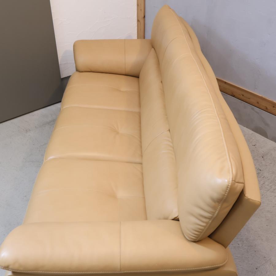 karimoku カリモク家具 ZU3403 本革 3人掛けソファ 3シーターソファー