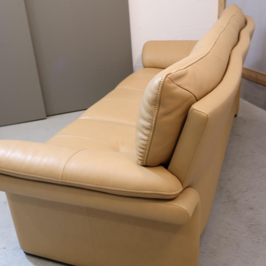 karimoku カリモク家具 ZU3403 本革 3人掛けソファ 3シーターソファー