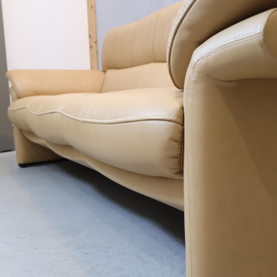 karimoku カリモク家具 ZU3403 本革 3人掛けソファ 3シーターソファー