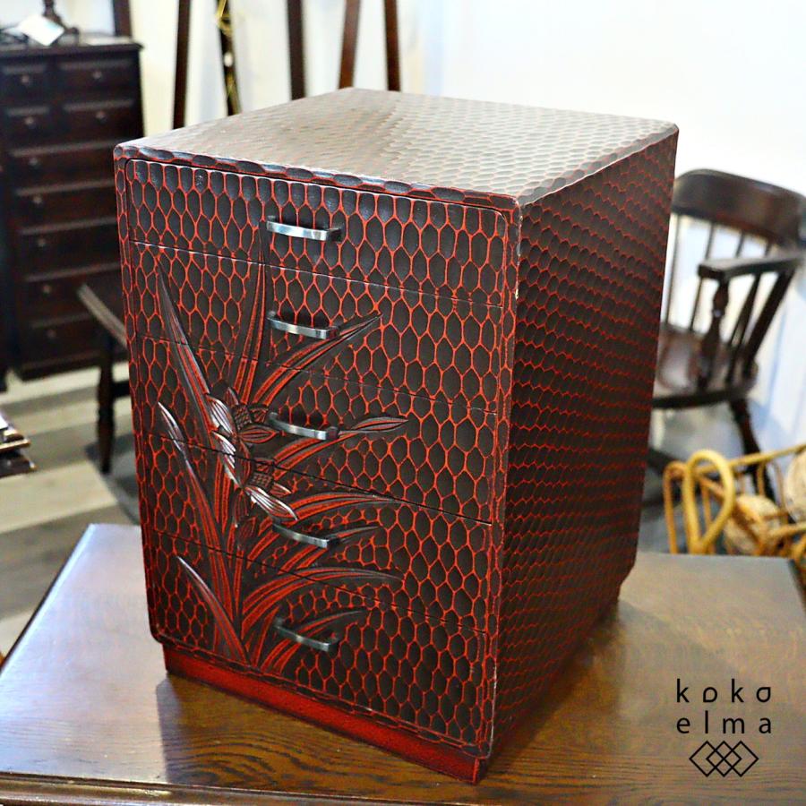 鎌倉彫 三段引き出し ※エコメルカリ便を選択お願いいたします。 楽天