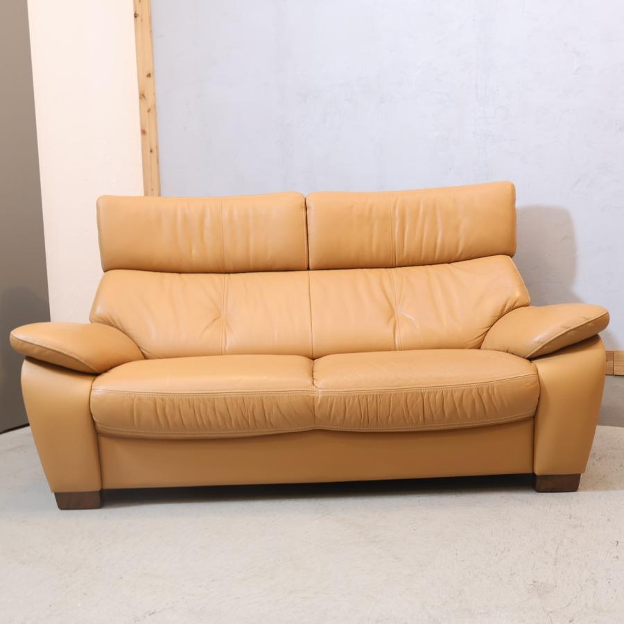 karimoku カリモク家具 ZW73 本革 2人掛けソファー 2シーター